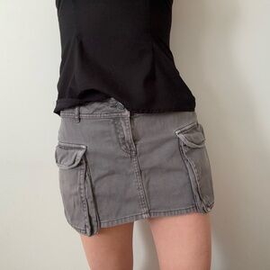 Garage Gray Mini Skirt